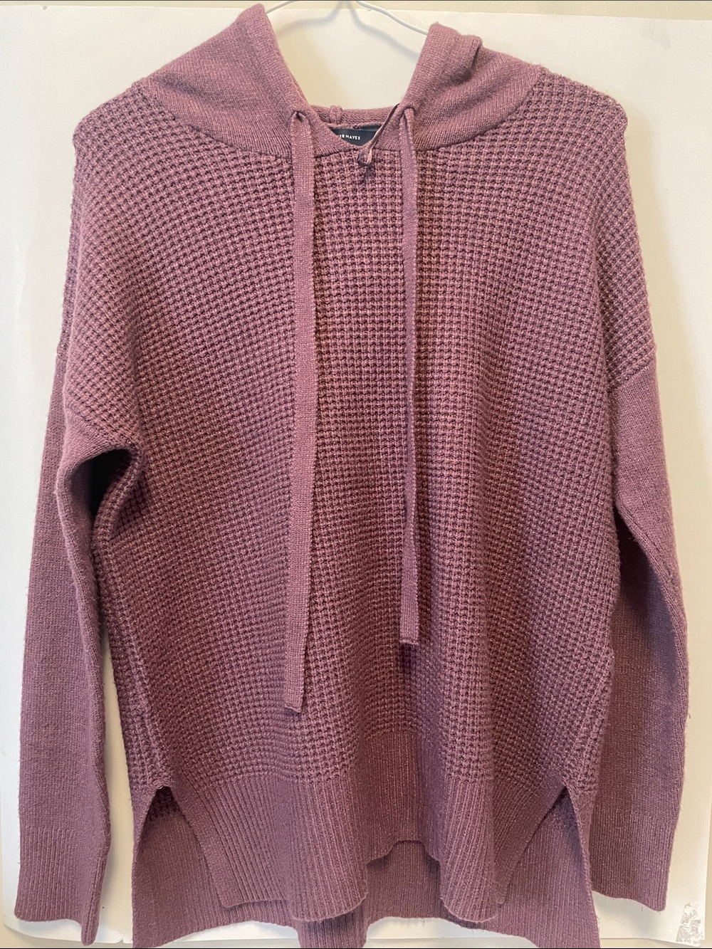 Denver Hayes Waffle Knit Hooded Sweater Dusty Mauve Women’s S/P